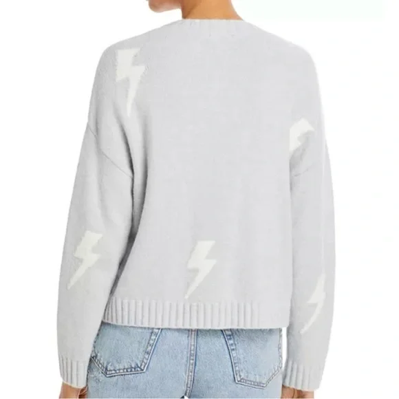 RAILS Perci Grey White Lightning Pull Over Sweater Size Small - Picture 2 of 9